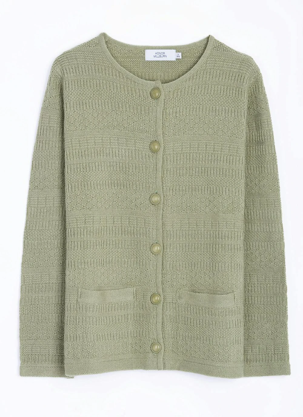 Textured Stripe Collared Cardigan 3 Textured Stripe Collared Cardigan - Image 3