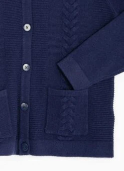 Single Cable Knit Crew Neck Cardigan -The Edinburgh Woollen Mill 66581pvl 50c4a5ac72658b2