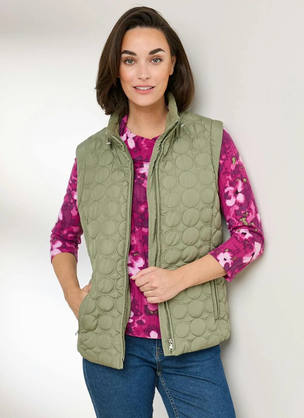 Textured Print Cowl Neck Top 3 Textured Print Cowl Neck Top - Image 3