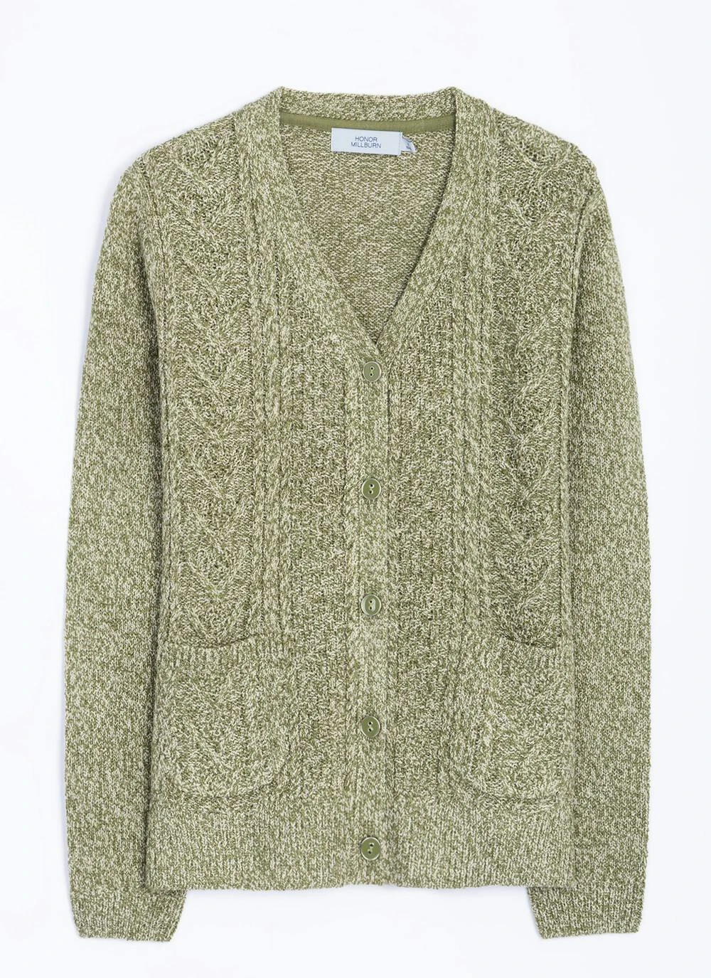 Cable Knit V-Neck Cardigan 3 Cable Knit V-Neck Cardigan - Image 3