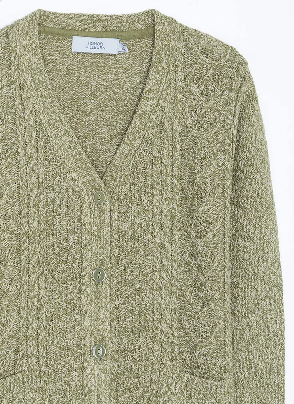 Cable Knit V-Neck Cardigan 4 Cable Knit V-Neck Cardigan - Image 4