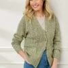 Cable Knit V-Neck Cardigan