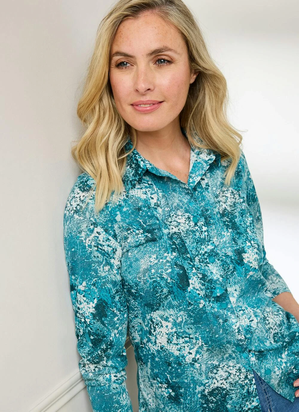 Easy Care Warm Touch Print Blouse 2 Easy Care Warm Touch Print Blouse - Image 2