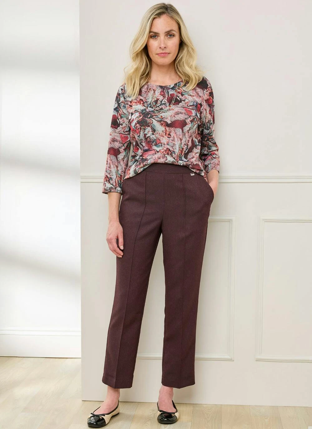 Soft Touch Necklace Print Top 2 Soft Touch Necklace Print Top - Image 2