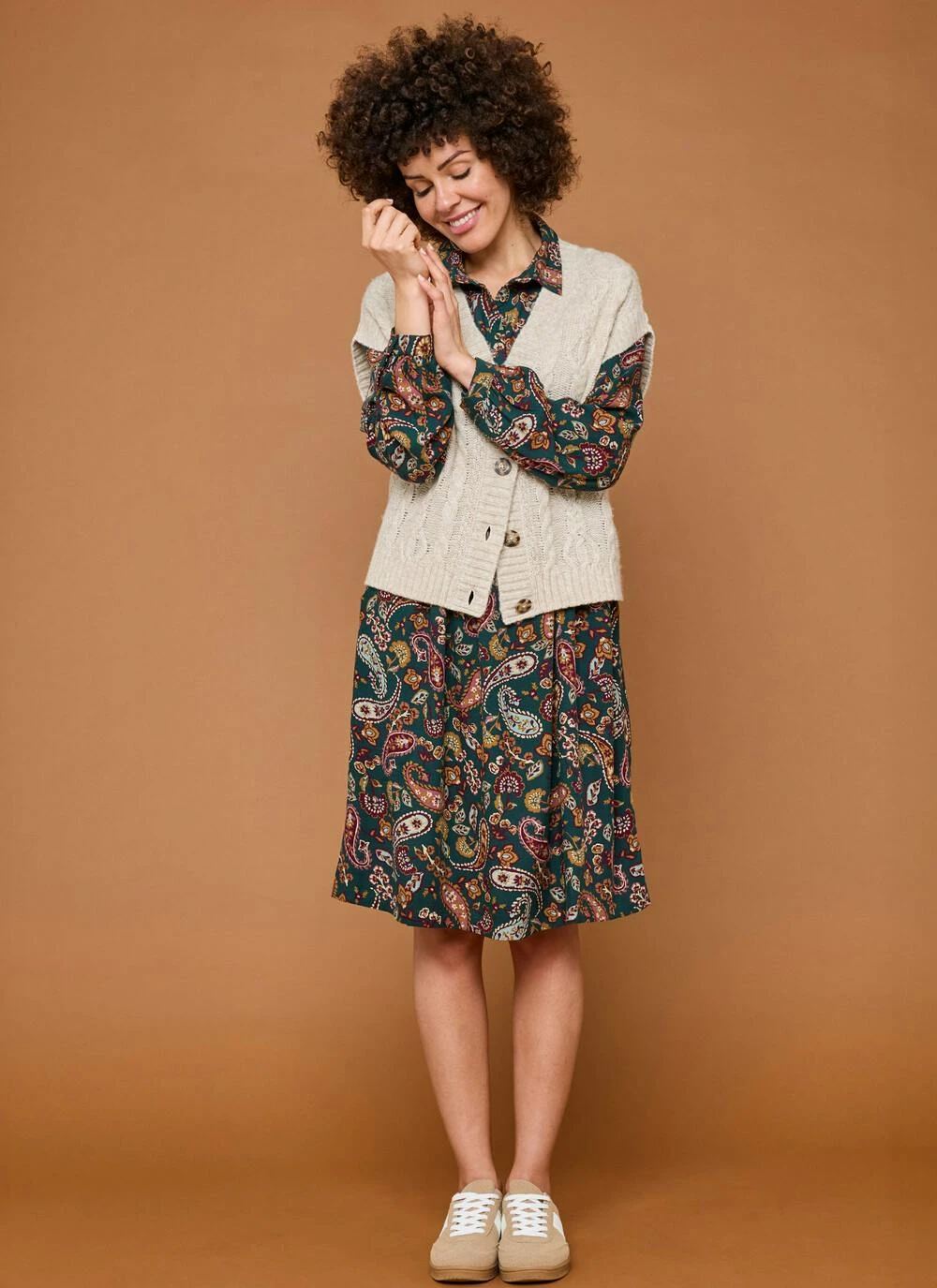 Printed Midi Shirt Dress 2 Printed Midi Shirt Dress - Image 2