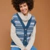 Soft Touch Relaxed Fairisle Waistcoat