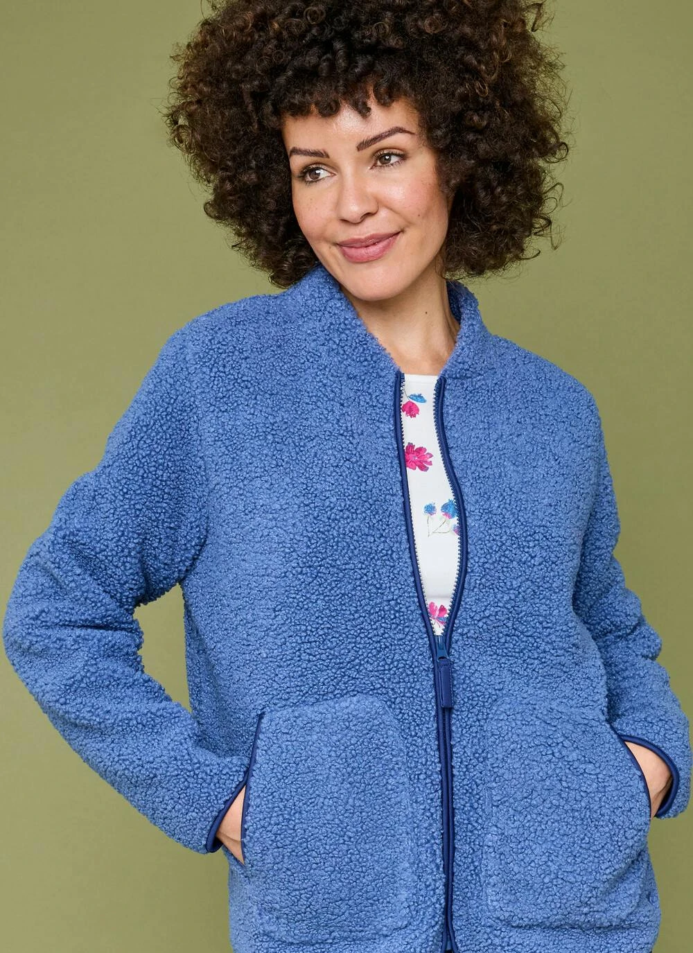 Borg Relaxed Bomber Jacket 2 Borg Relaxed Bomber Jacket - Image 2