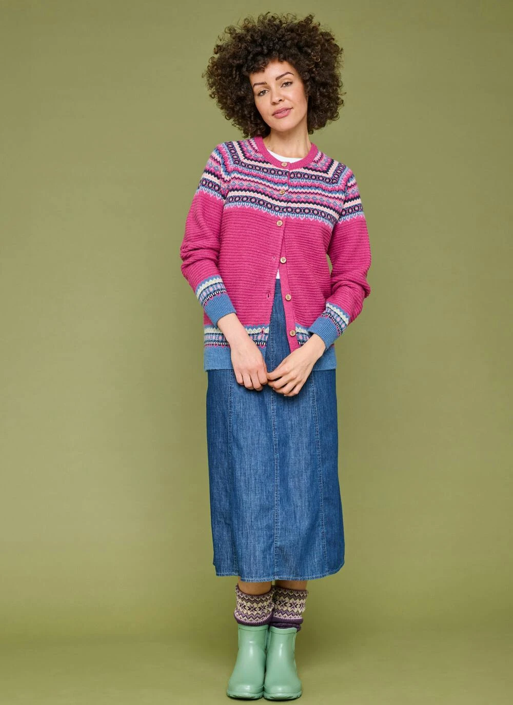 Pure Cotton Denim Midi Skirt 1 Pure Cotton Denim Midi Skirt