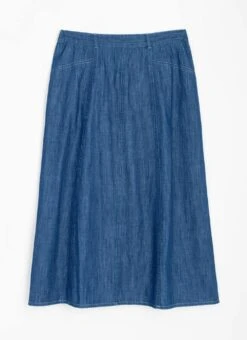 Pure Cotton Denim Midi Skirt 7 Pure Cotton Denim Midi Skirt -The Edinburgh Woollen Mill 66877pvl 4b324f9c49a7eb3