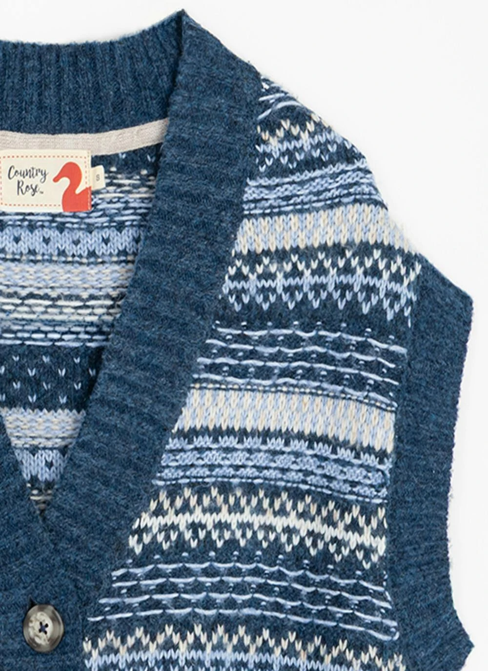 Soft Touch Relaxed Fairisle Waistcoat 4 Soft Touch Relaxed Fairisle Waistcoat - Image 4