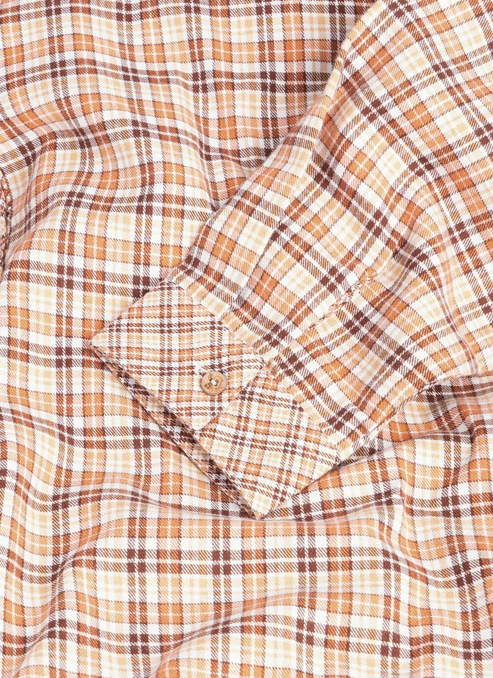 Pure Cotton Brushed Checked Relaxed Shirt 5 Pure Cotton Brushed Checked Relaxed Shirt - Image 5