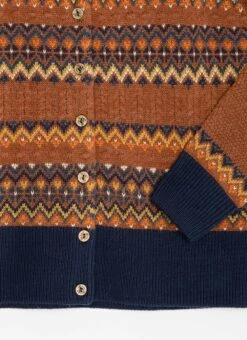 Wool Blend Fairisle Crew Neck Cardigan -The Edinburgh Woollen Mill 66895pvl 820ea8e3c59f1c1