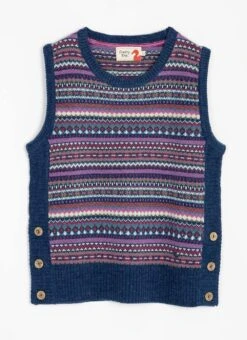 Wool Blend Fairisle Knitted Vest -The Edinburgh Woollen Mill 66913pvl e1199ecc3b4023a