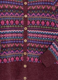 Wool Blend Fairisle Funnel Neck Cardigan -The Edinburgh Woollen Mill 66919pvl d2d4e92aaa031ce