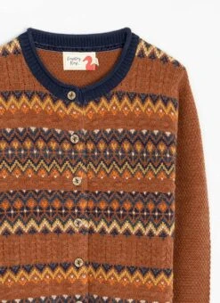 Wool Blend Fairisle Crew Neck Cardigan -The Edinburgh Woollen Mill 66924pvl 08a4ca95106e9ad