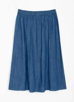 Pure Cotton Denim Midi Skirt 9 Pure Cotton Denim Midi Skirt -The Edinburgh Woollen Mill 66929pvl 590f9302a89551f