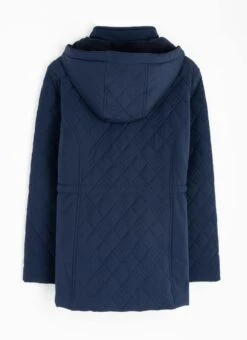 Diamond Quilted Coat With Detachable Hood -The Edinburgh Woollen Mill 67257pvl bb14e978d6d9b24