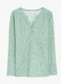 Pure Cotton Printed Notch Neck Top -The Edinburgh Woollen Mill 67272pvl 1c90c0fe51ea3d3