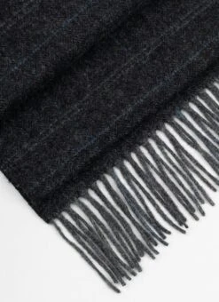 100% Wool Scarf In Grey Check -The Edinburgh Woollen Mill 67420pvl 39bd71556d1f26e