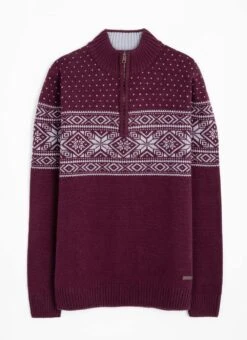 Fairisle Zip Neck Jumper 8 Fairisle Zip Neck Jumper -The Edinburgh Woollen Mill 67561pvl edf4778c29aa074