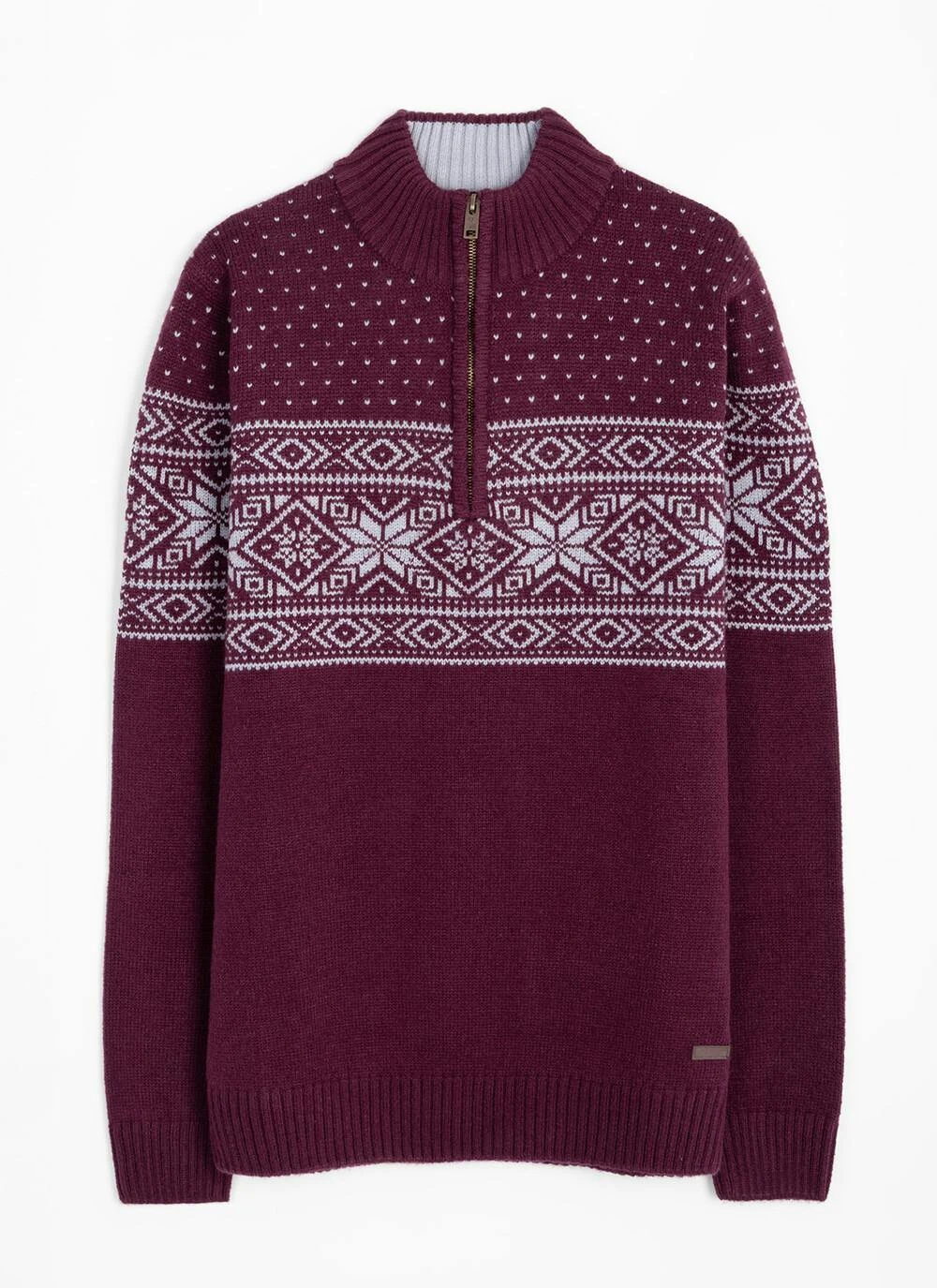 Fairisle Zip Neck Jumper 3 Fairisle Zip Neck Jumper - Image 3