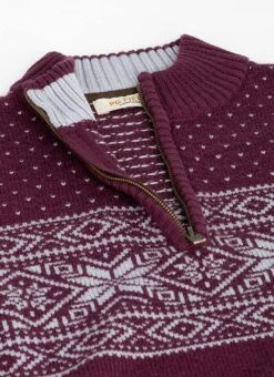 Fairisle Zip Neck Jumper 9 Fairisle Zip Neck Jumper -The Edinburgh Woollen Mill 67573pvl f239ac367df46a4