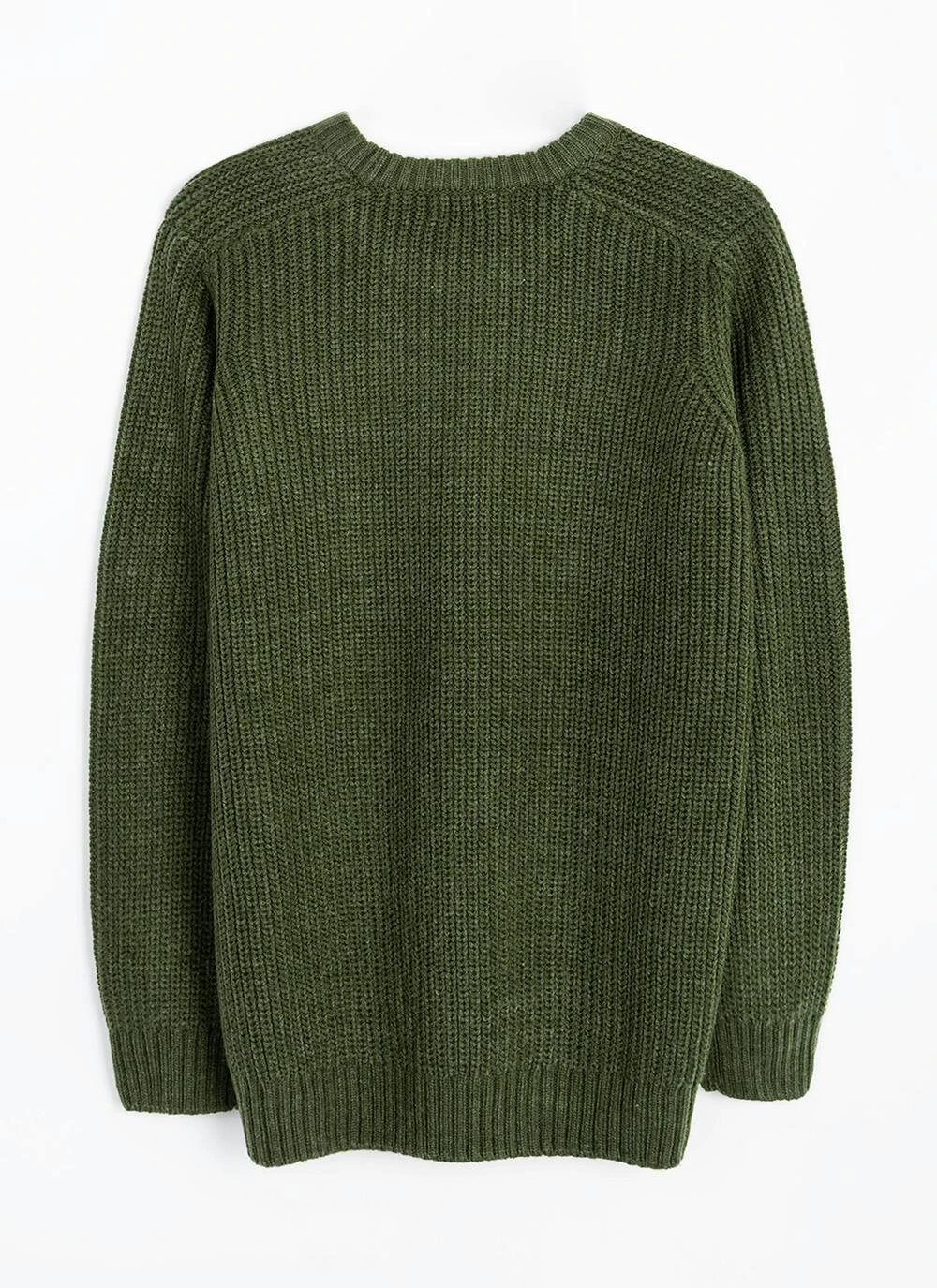 Crew Neck Fisherman Rib Jumper 6 Crew Neck Fisherman Rib Jumper - Image 6
