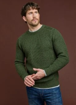 Crew Neck Fisherman Rib Jumper