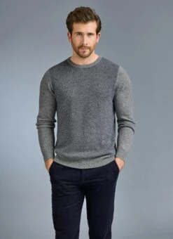Pure Cashmere Birdseye Crew Neck Jumper