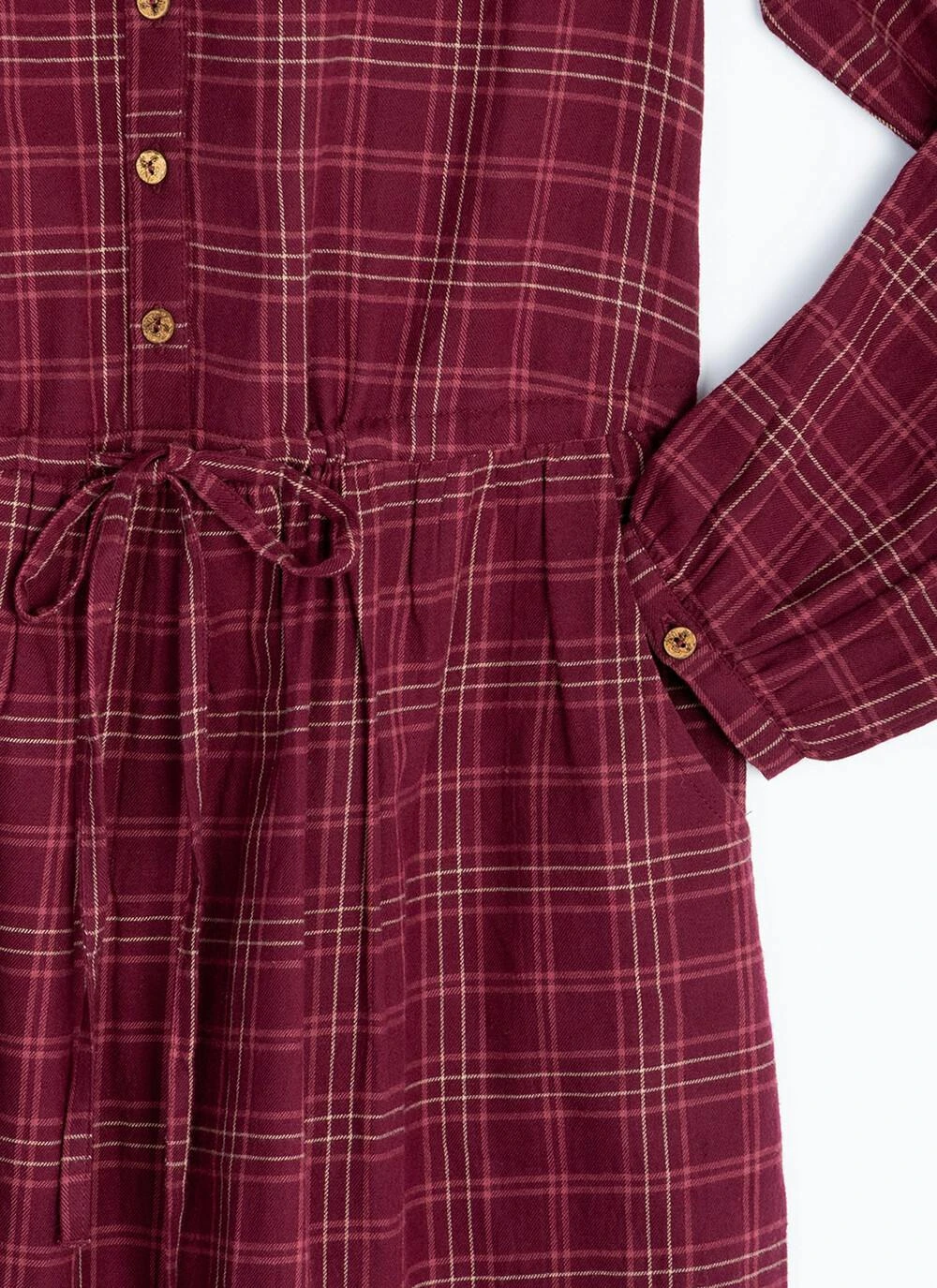 Pure Cotton Collared Check Dress 5 Pure Cotton Collared Check Dress - Image 5
