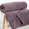 Butterfly Embossed Fleece Purple Throw