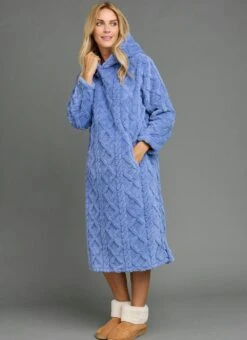 Cosy Fleece Cable Lounge Hoodie