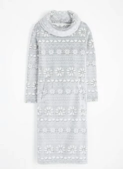 Cosy Fleece Fairisle Cowl Neck Lounger 8 Cosy Fleece Fairisle Cowl Neck Lounger -The Edinburgh Woollen Mill 68121pvl 473d5801cf26ff7
