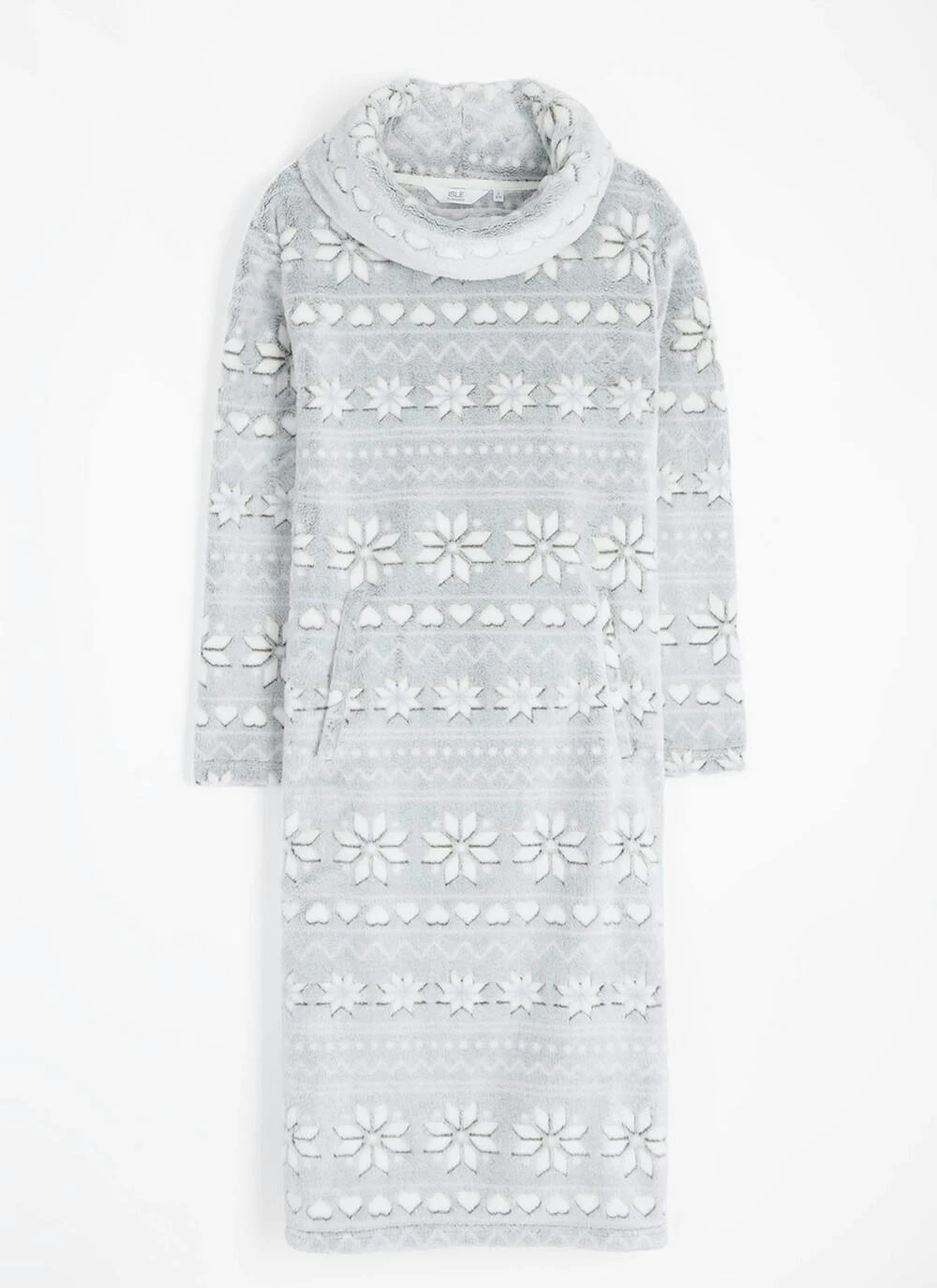 Cosy Fleece Fairisle Cowl Neck Lounger 3 Cosy Fleece Fairisle Cowl Neck Lounger - Image 3