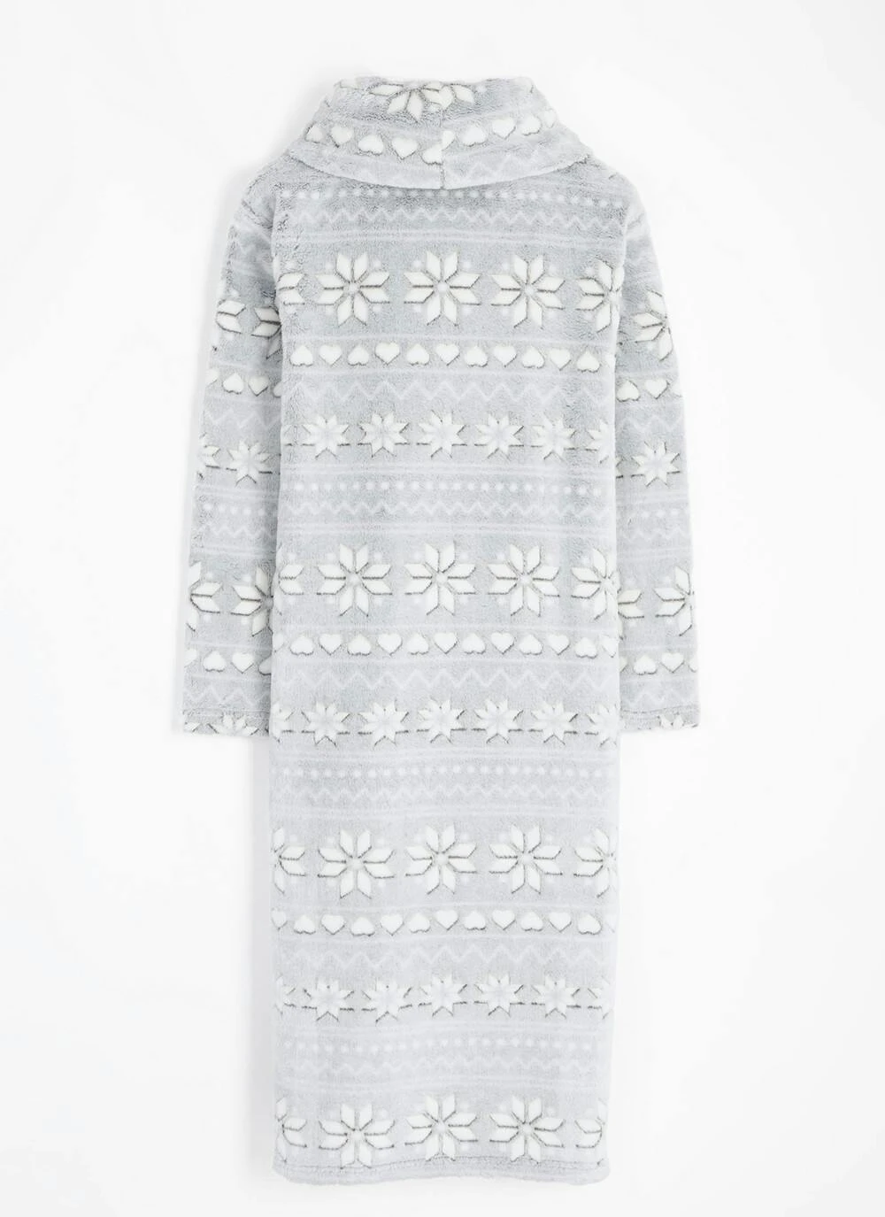 Cosy Fleece Fairisle Cowl Neck Lounger 6 Cosy Fleece Fairisle Cowl Neck Lounger - Image 6