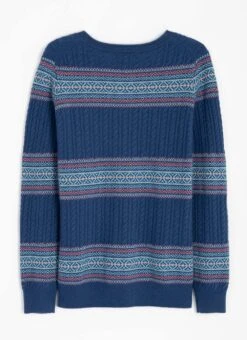Cashmere Cable Fairisle Jumper -The Edinburgh Woollen Mill 68173pvl 0075ef73975ae75