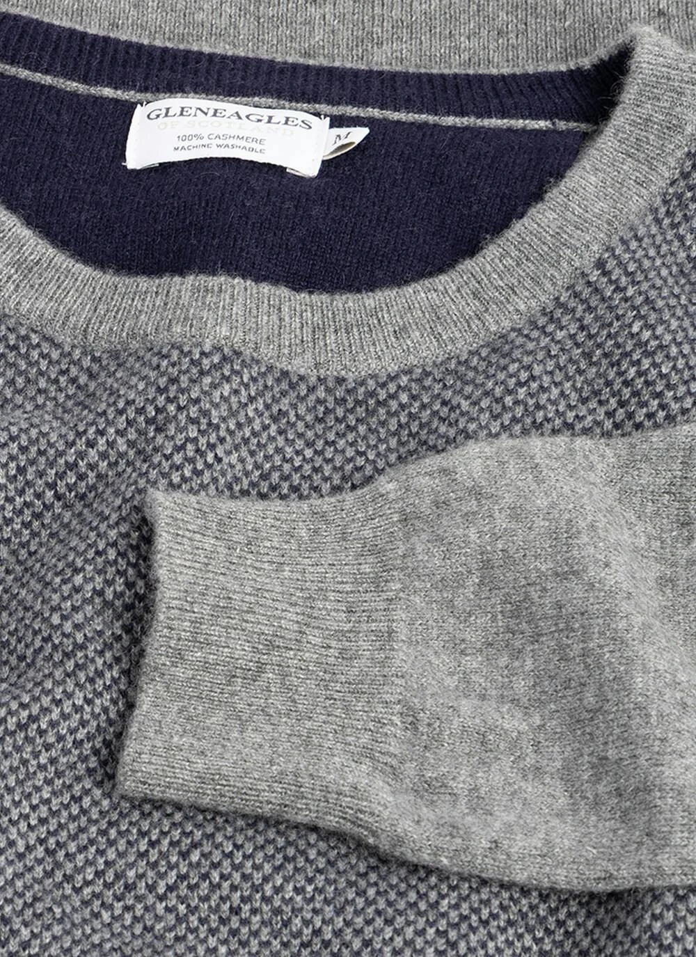 Pure Cashmere Birdseye Crew Neck Jumper 4 Pure Cashmere Birdseye Crew Neck Jumper - Image 4