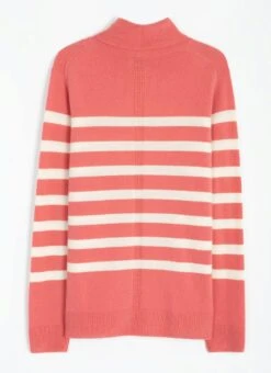 Cashmere Polo Neck Stripe Jumper 5 Cashmere Polo Neck Stripe Jumper -The Edinburgh Woollen Mill 68228pvl 8c9040ab3c4f13b